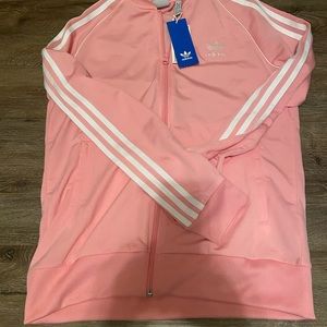 NWT Bubble Gum Pink Adidas Track Jacket Sz Large